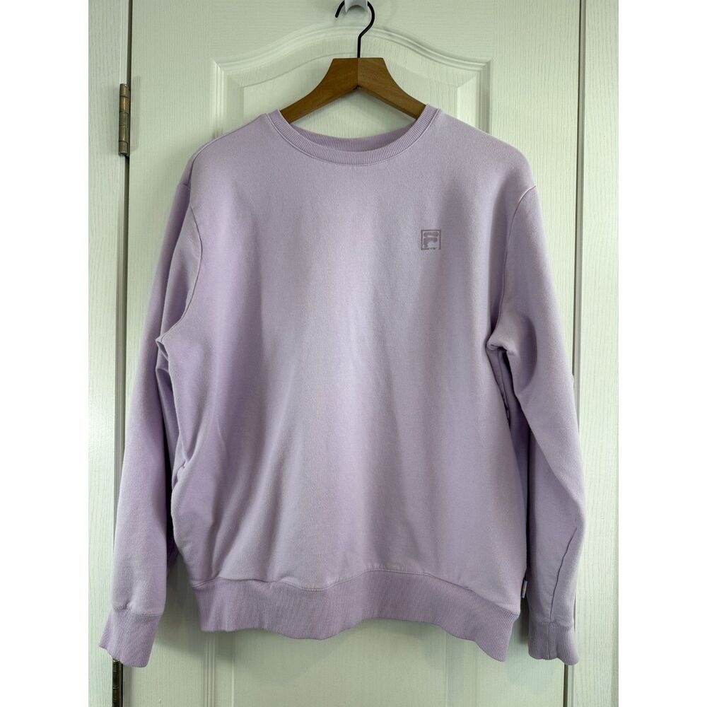 FILA Women's Crewneck Pullover Sweatshirt Light Purple Size XL *Stains*